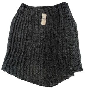 JM Studio John Meyer Women's Skirt Size L Black White‎ Polka Dot Pleated NWT